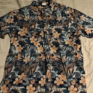 Floral Print Men's button up Shirt